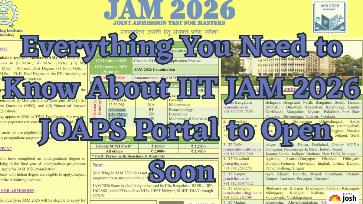 Everything You Need to Know About IIT JAM 2026: JOAPS Portal to Open Soon