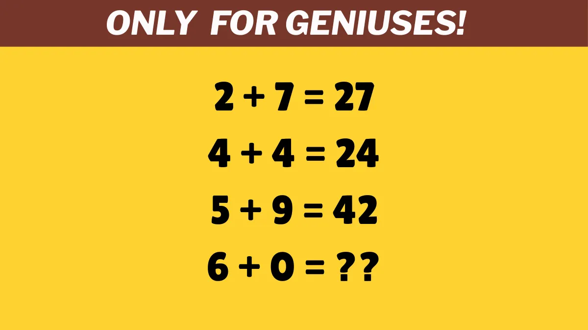 You have a genius-level IQ if you can solve this math puzzle in 9 seconds!