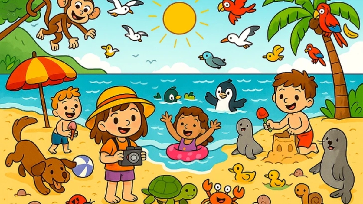 Find the Hidden Spider in this beautiful Seaside-Beach Artwork Optical Illusion Using Your HD-Eye Vision with 119+ IQ Level