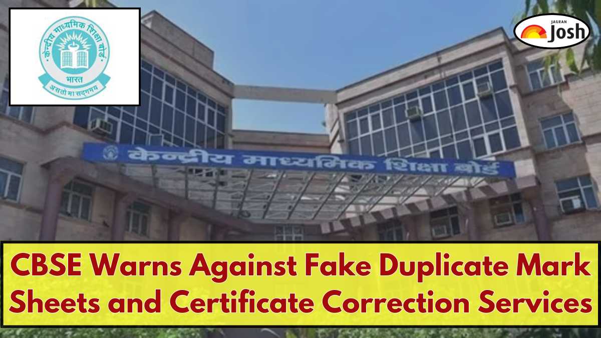 CBSE Warns Against Fake Duplicate Mark Sheets and Certificate Correction Services; Check Official Notice
