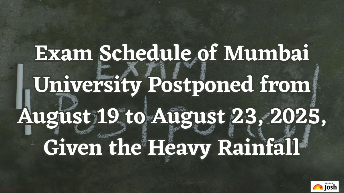 Exam Schedule of Mumbai University Postponed from August 19 to August 23, 2025, Given the Heavy Rainfall