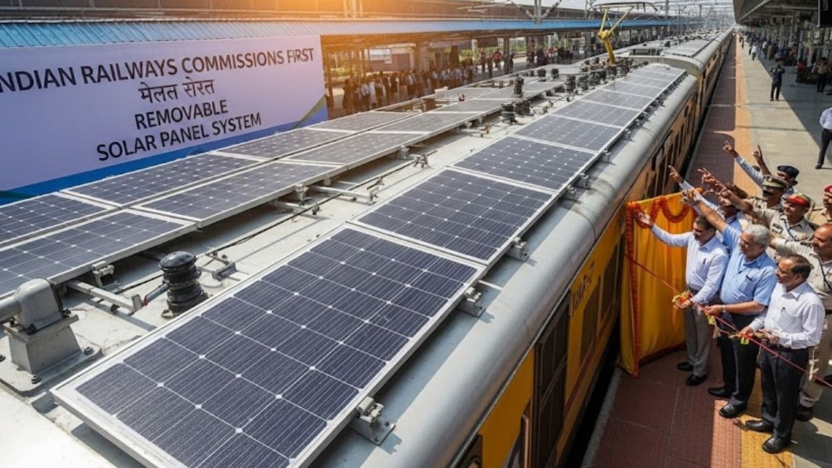 Indian Railways Adopts First-Ever Detachable Solar Track Panels