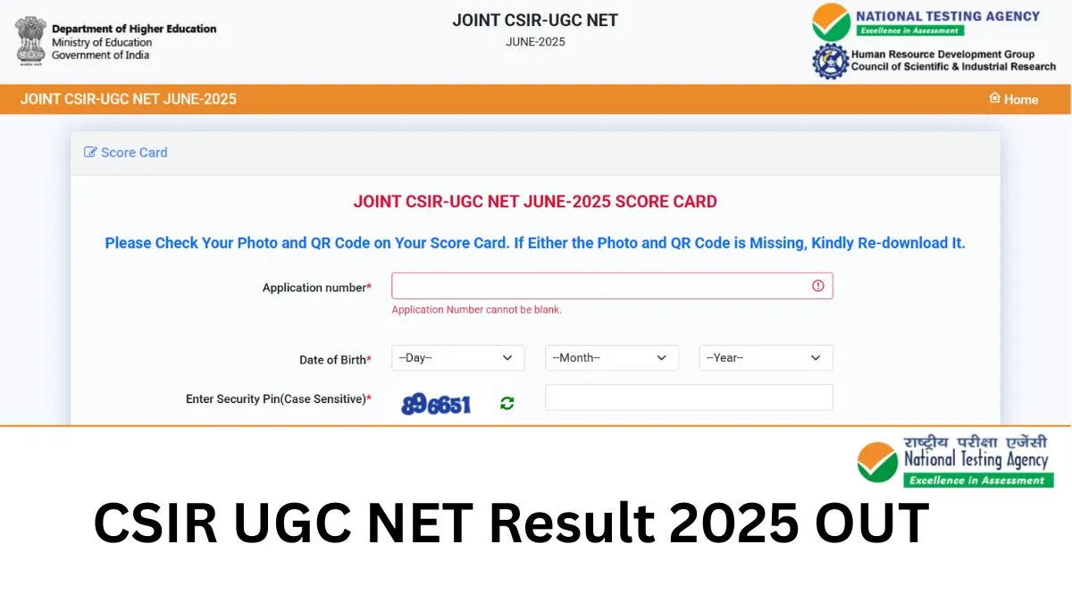 CSIR NET Result 2025
