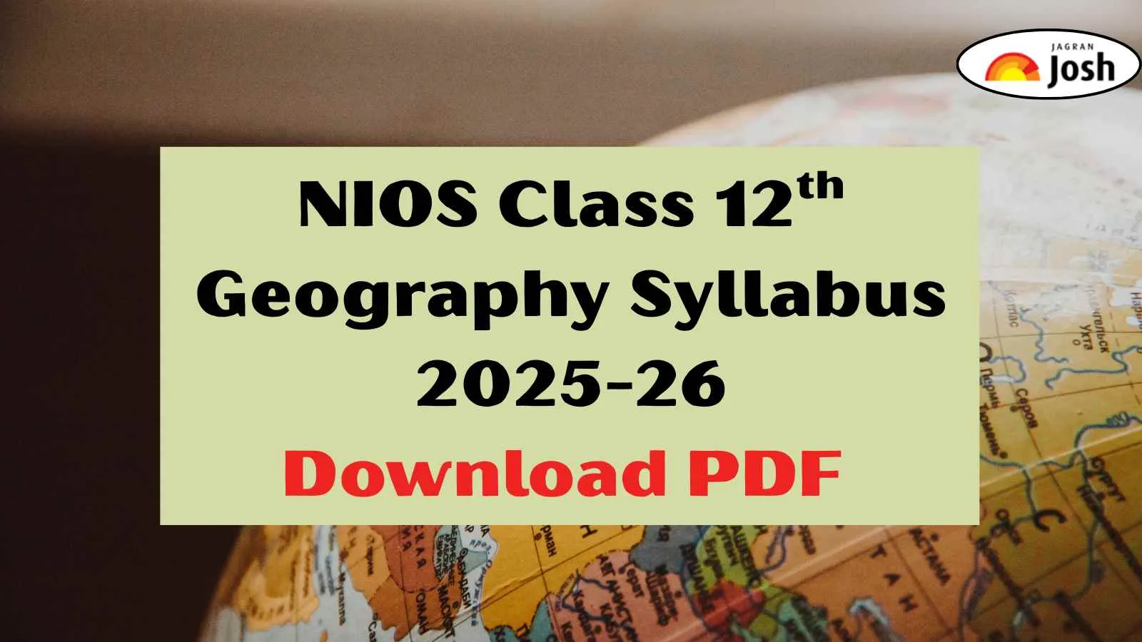 NIOS 12th Syllabus for Class 2025-26