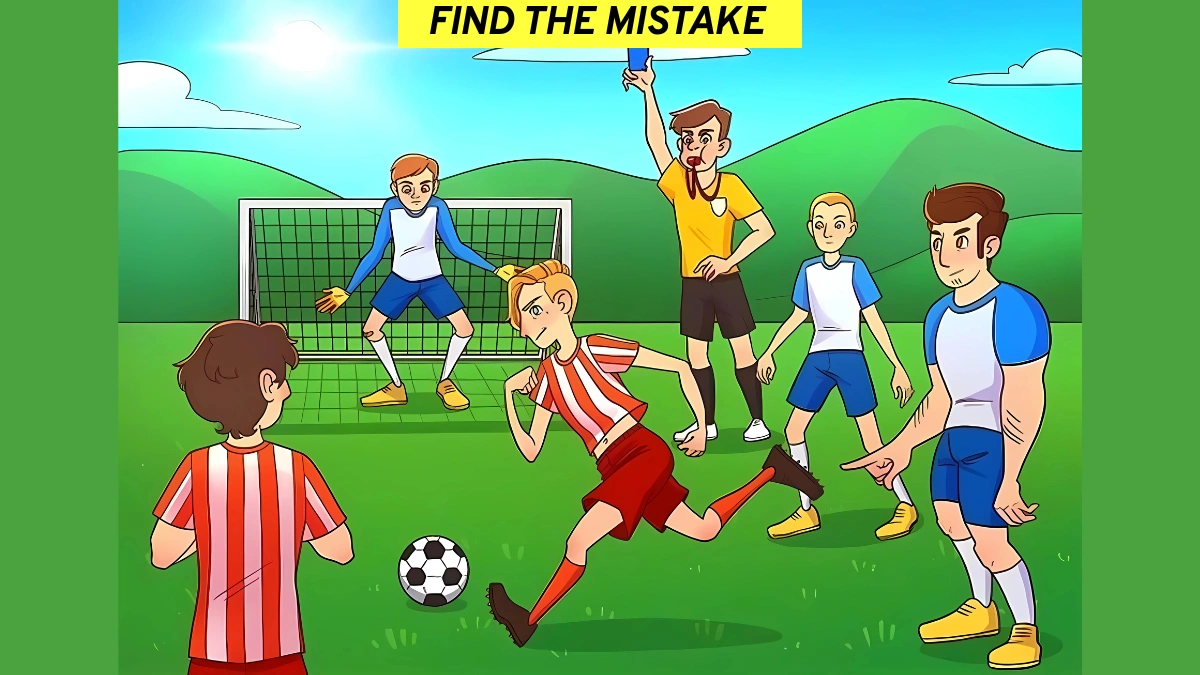 Only 3% people with eagle eyes can find the error in the soccer match scene in 6 seconds!