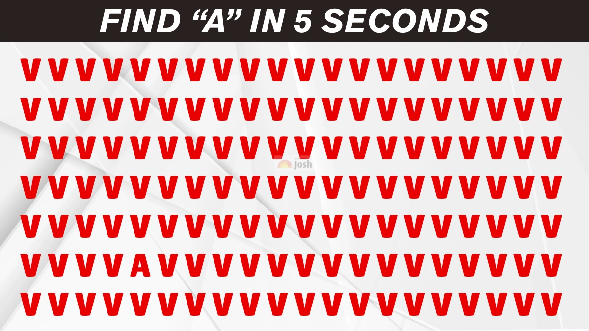 You have the eyesight of a hawk if you can find “A” in 5 seconds!