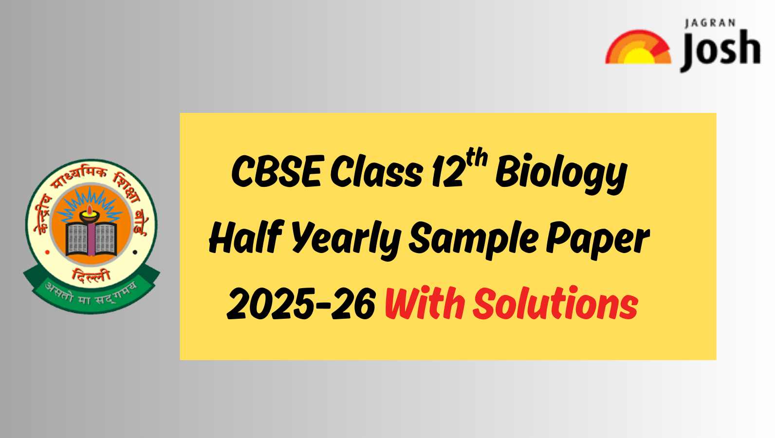 CBSE Class 12 Science Half Yearly Sample Paper 2025 with Solution