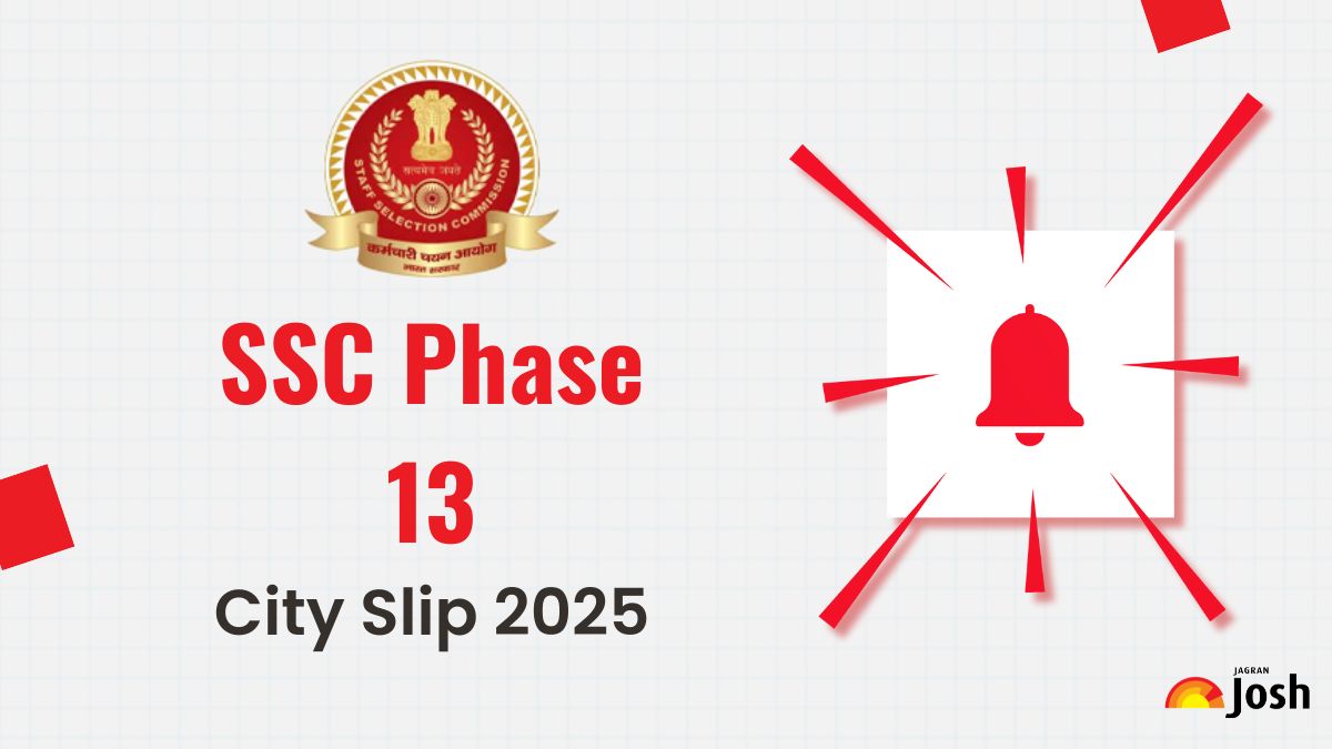 SSC Selection Post Phase 13 Exam City Intimation Slip 2025 Released at ssc.gov.in, Download Link Here