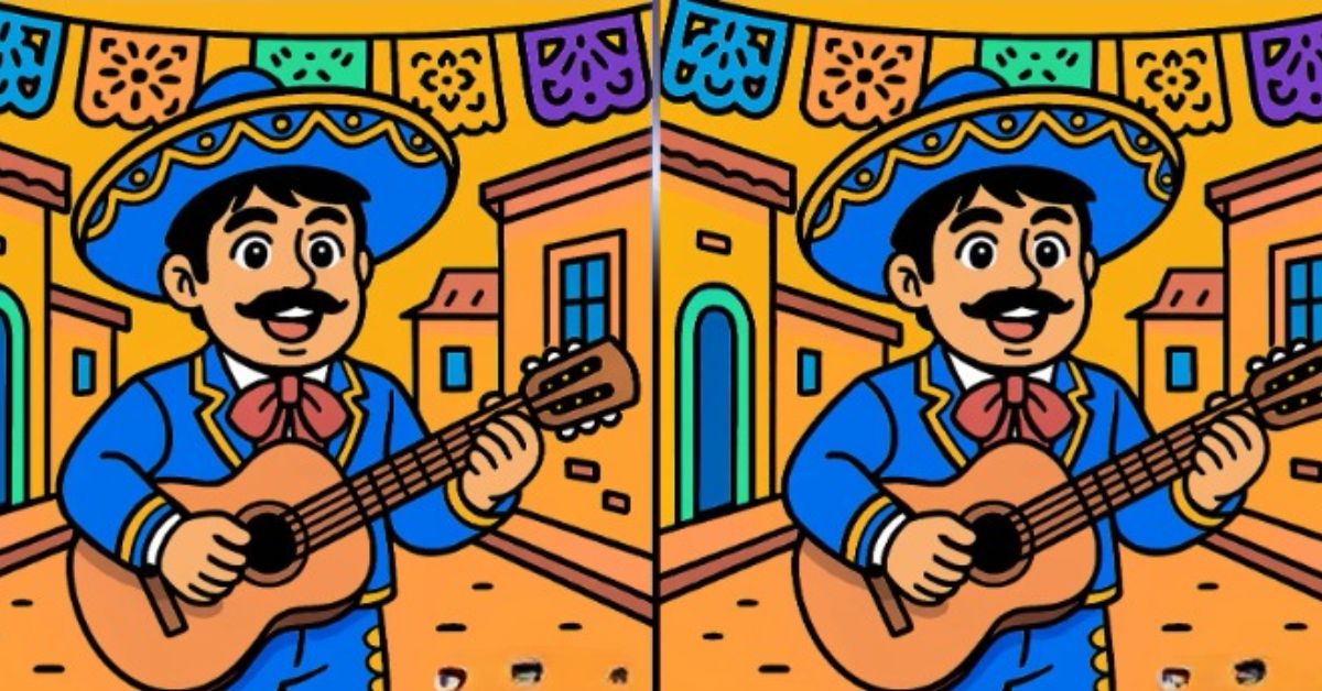 Spot the 3 Differences in Man Playing Guitar Beat the 27-Second Challenge!