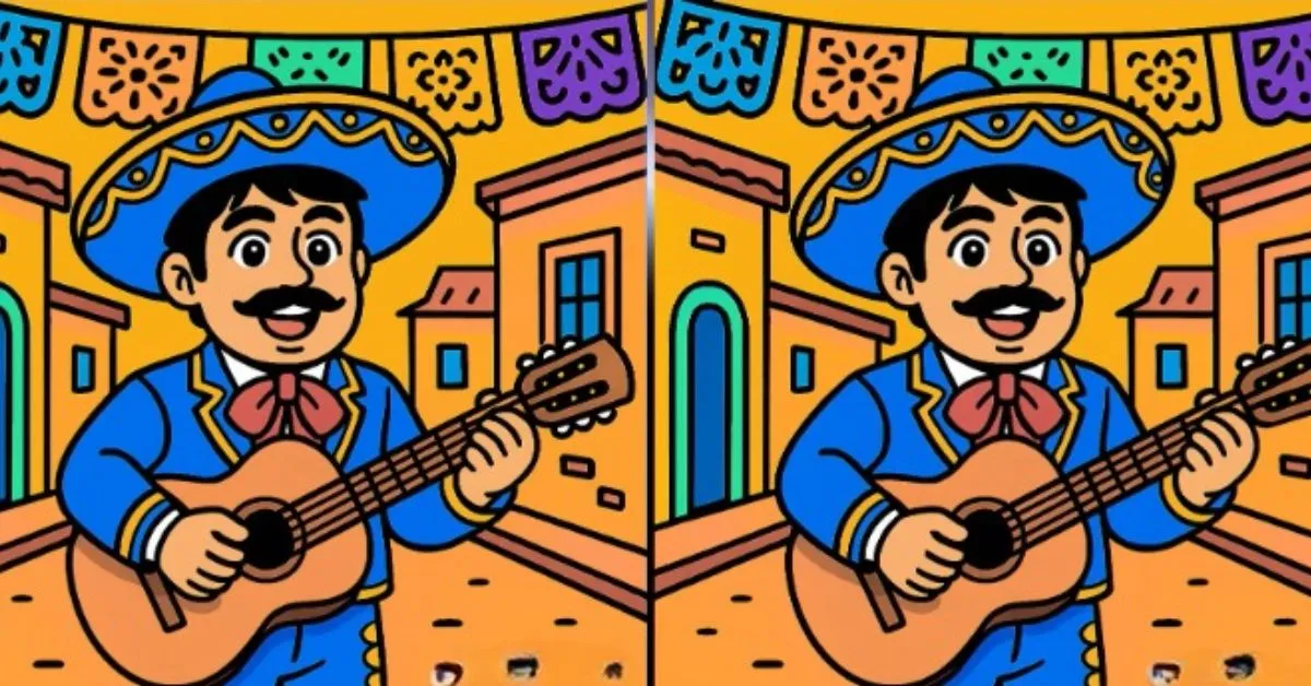 Find 3 Differences in Man Playing Guitar