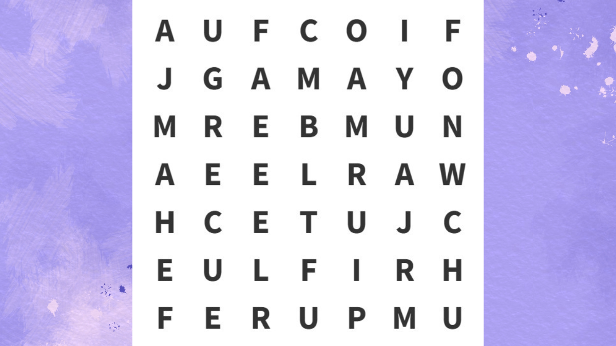 Word Puzzle: Find “PURE” in 11 seconds!