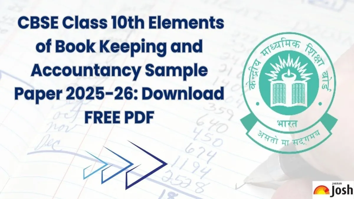 CBSE Class 10th Elements of Bookkeeping and Accountancy Sample Paper 2025-26: FREE PDF Download