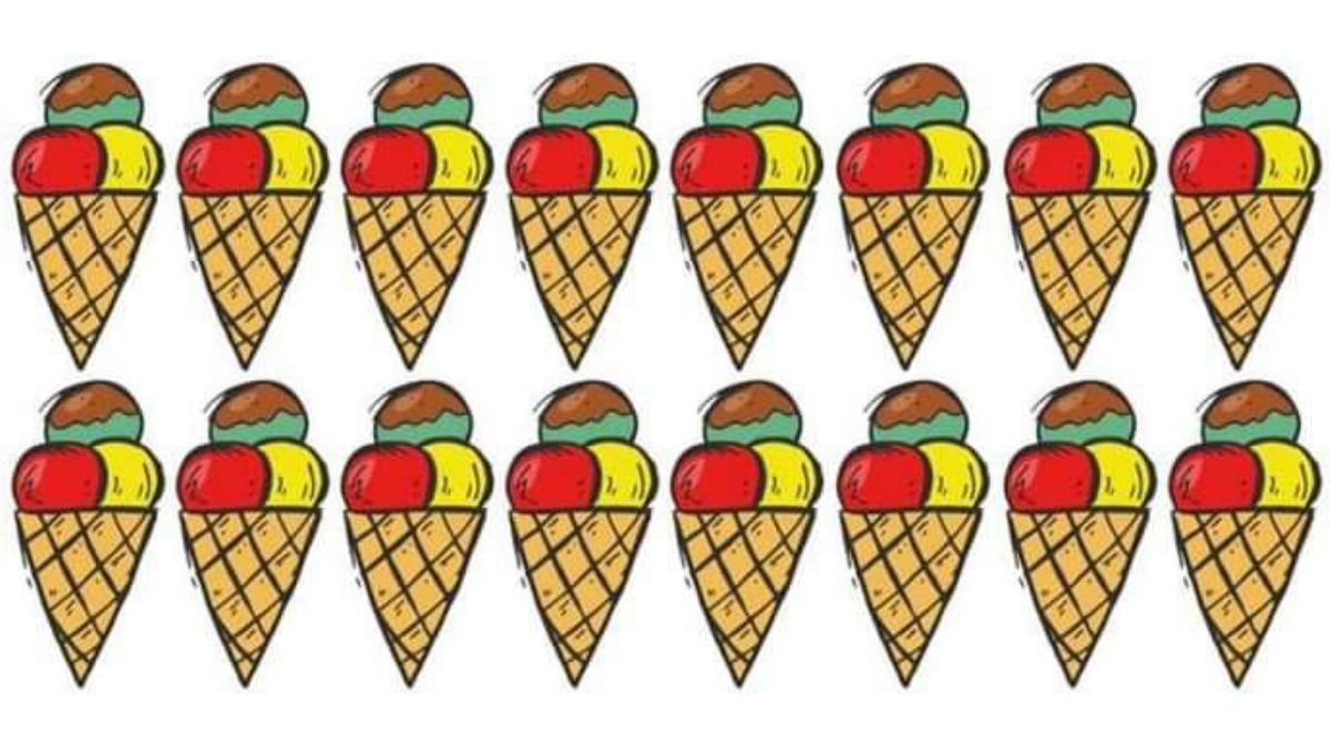 Even The Top 1% With Sharpest Eyes Failed To Spot The Odd Ice Cream, Use Your HD Eyes To Find It In 12 Seconds!