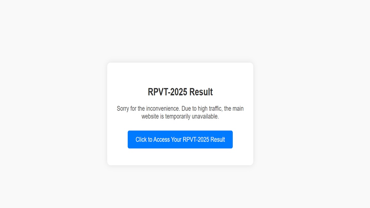 RAJUVAS RPVT Result 2025 Declared: Download Scorecard at rajuvas.org