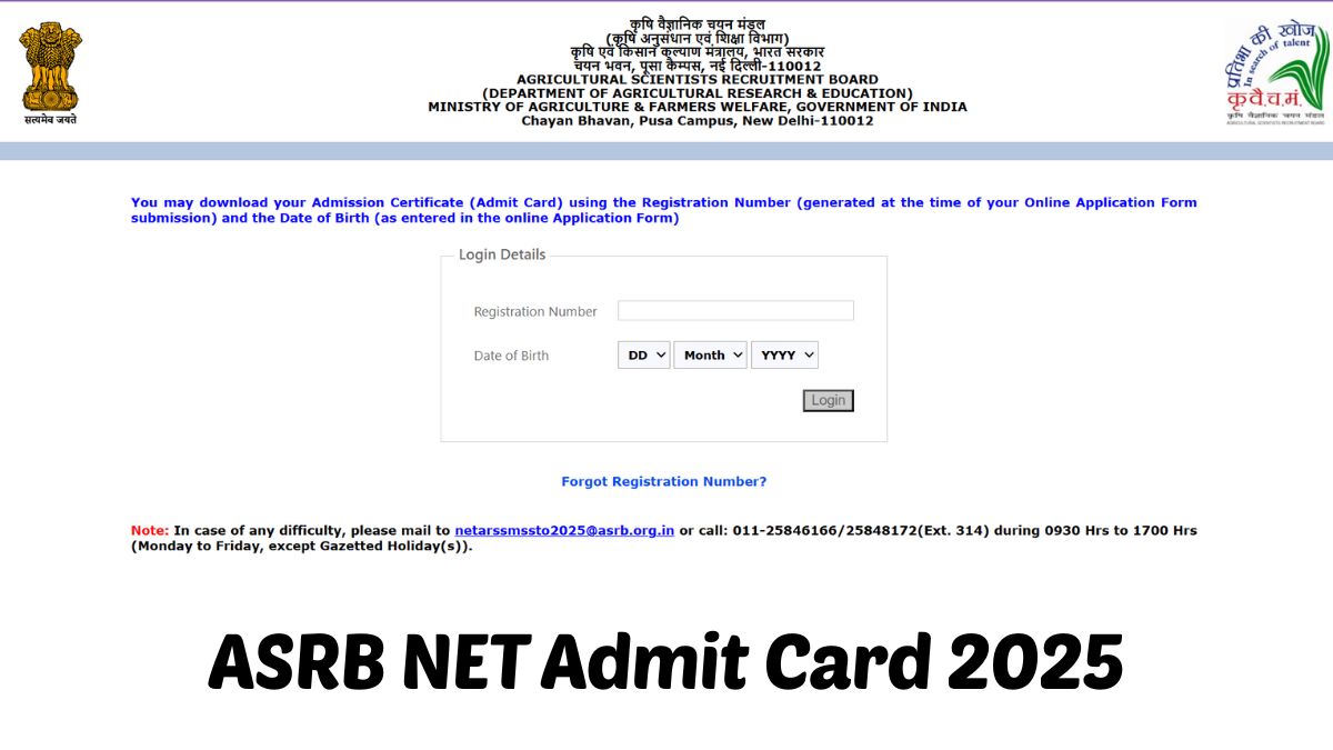 ASRB NET Admit Card 2025 OUT: एएसआरबी नेट एडमिट कार्ड asrb.org.in पर जारी, ये रहा Direct Link