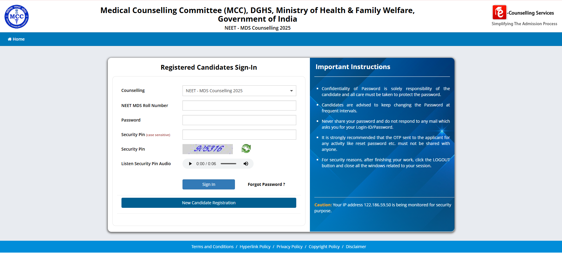 NEET MDS 2025: Stray Vacancy Round Counselling Begins Online for 149 Seats at mcc.nic.in