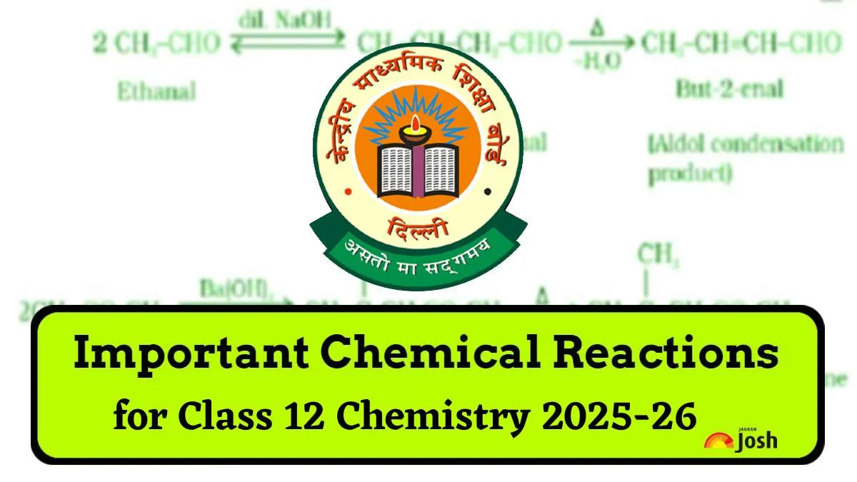 Get here Important Chemical Reactions for Class 12 Chemistry, quick revision for CBSE Board Exam 2025-26
