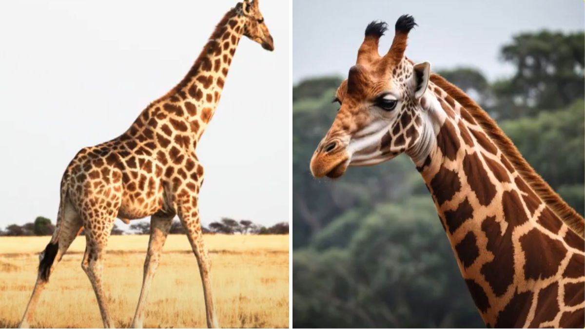 AI vs Real: 10 Seconds To Spot Which Image of Giraffe Is Fake! Only 1% Masterminds Pass This AI Image Quiz!