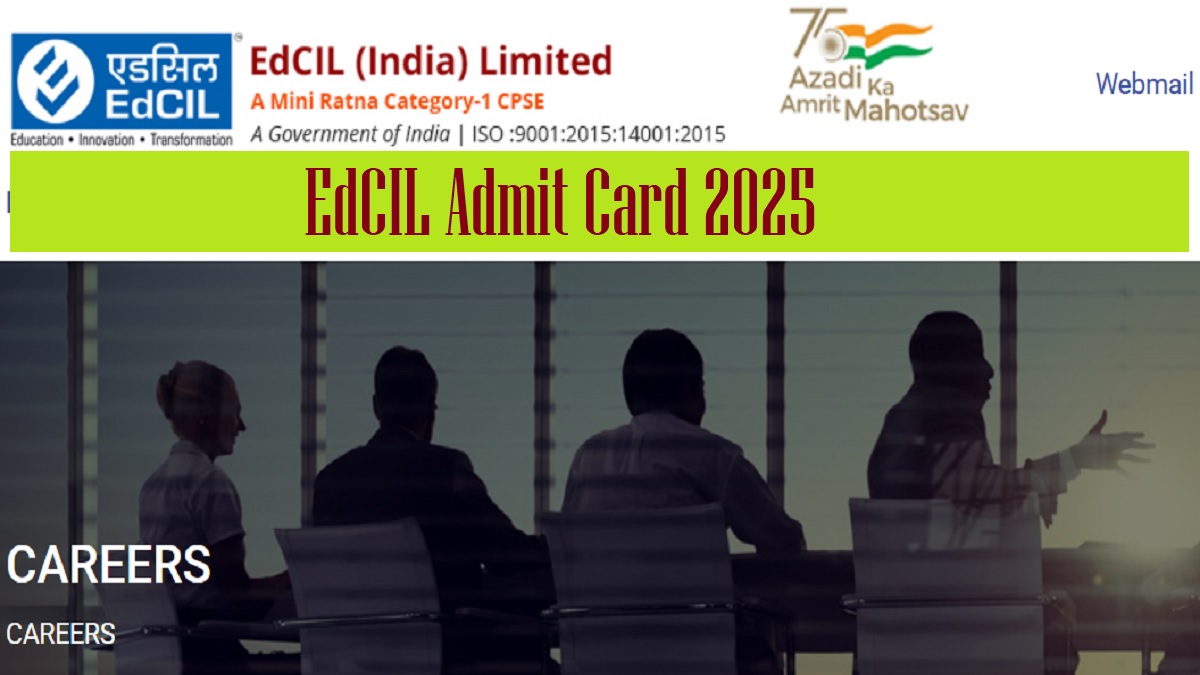 EDCIL Admit Card 2025: Officer Trainees Exam Hall Ticket to Release on 2 September at edcilindia.co.in