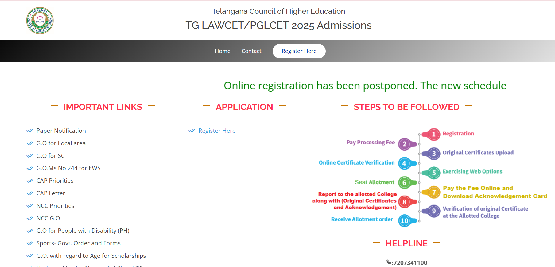 Telangana TS PGLCET 2025 Counselling Registration Postponed; Details here