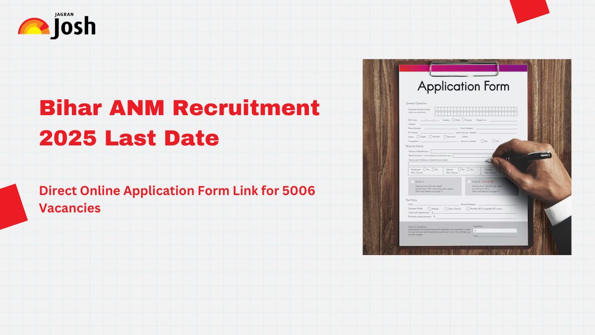 Bihar ANM Vacancy 2025: Apply Online for 5006 Posts, Last Date Today