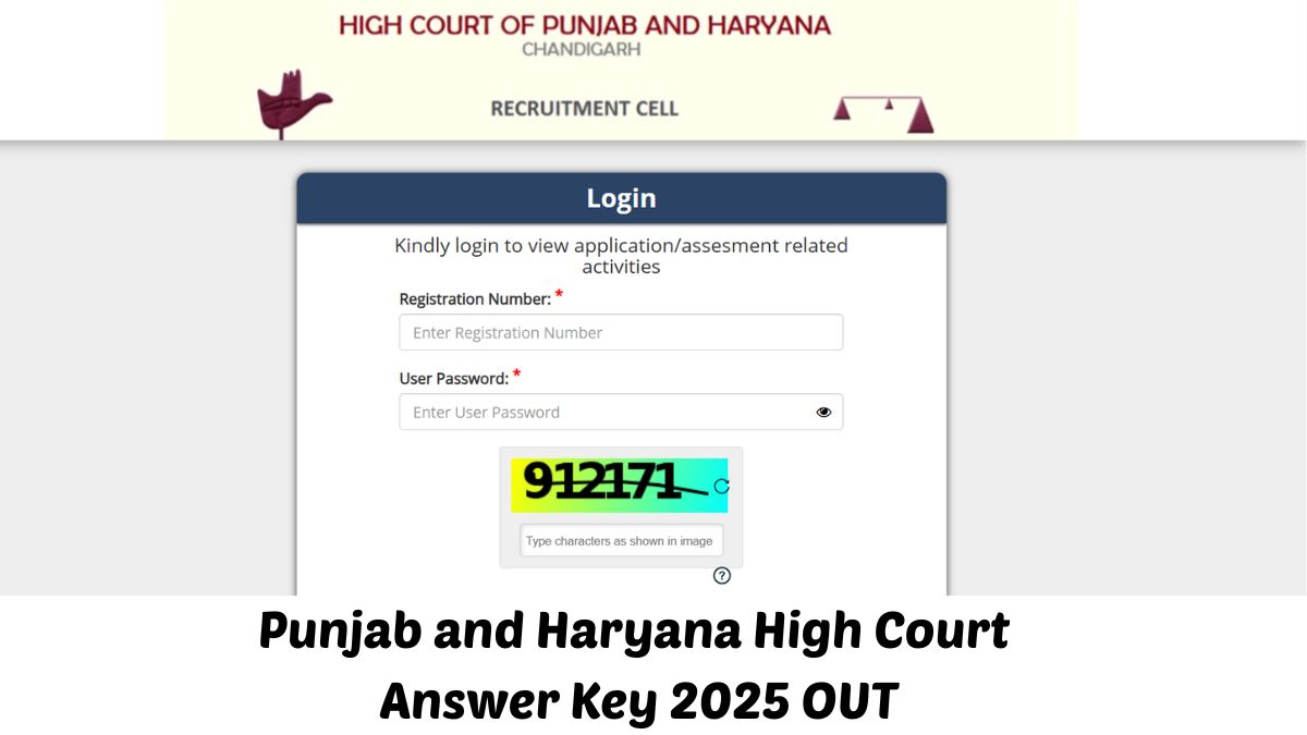 Punjab and Haryana High Court Answer Key 2025 OUT: यहां से डाउनलोड करें उत्तर कुंजी PDF
