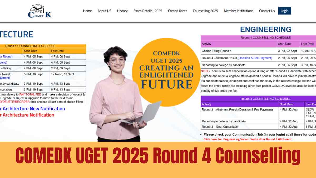 COMEDK UGET 2025 Round 4 Counselling