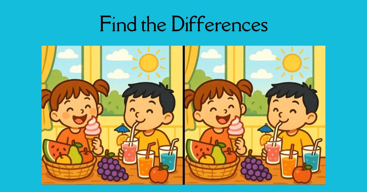 Spot the 3 Differences in Children Eating Ice Cream Beat the 23-Second Challenge!
