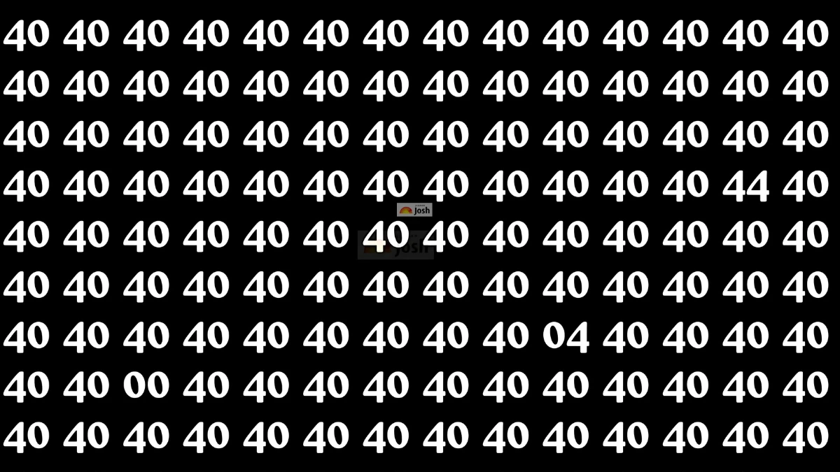 Only 1% Can Spot ‘00’, ‘04’ and ‘44’ in This Tricky Optical Illusion Visual IQ Test in Under 9 Seconds!
