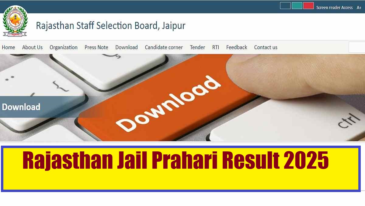 Rajasthan Jail Prahari Result 2025 Releasing Today? Check Steps to Download Result PDF at rssb.rajasthan.gov.in