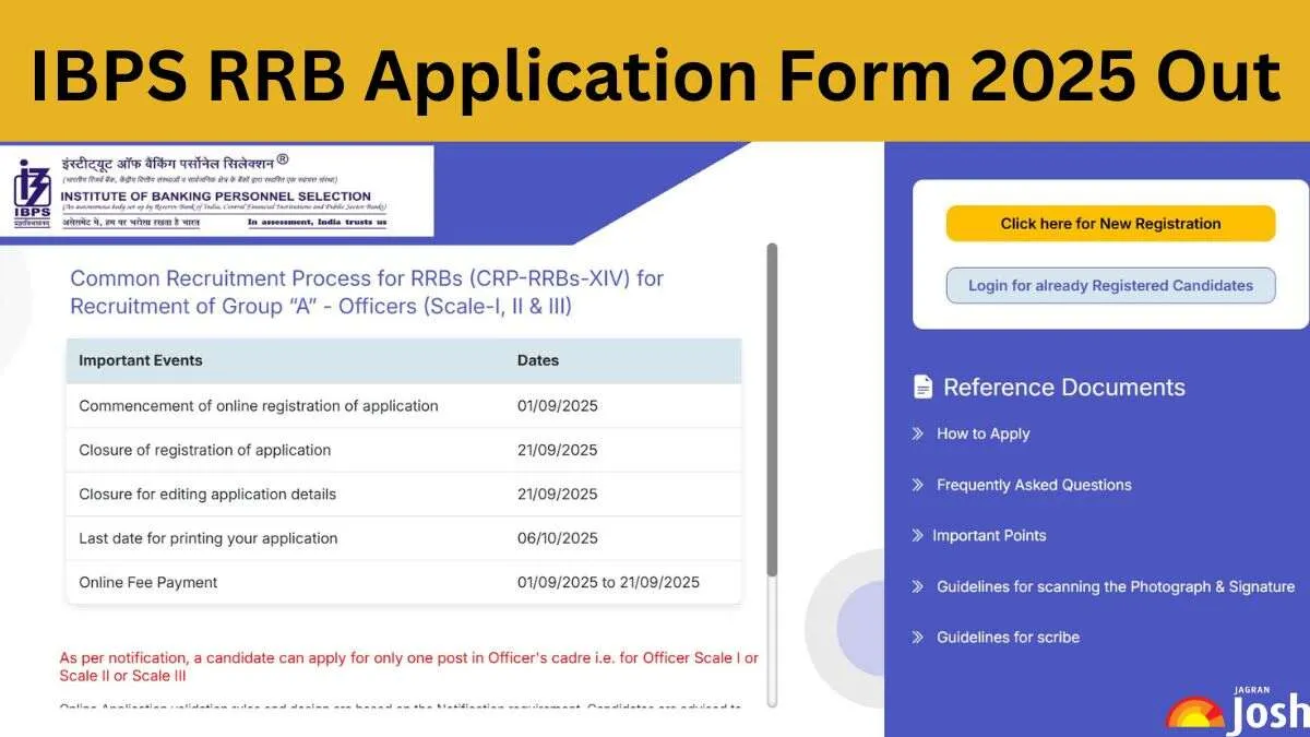 IBPS RRB Notification 2025 Out, Direct Apply Online Link