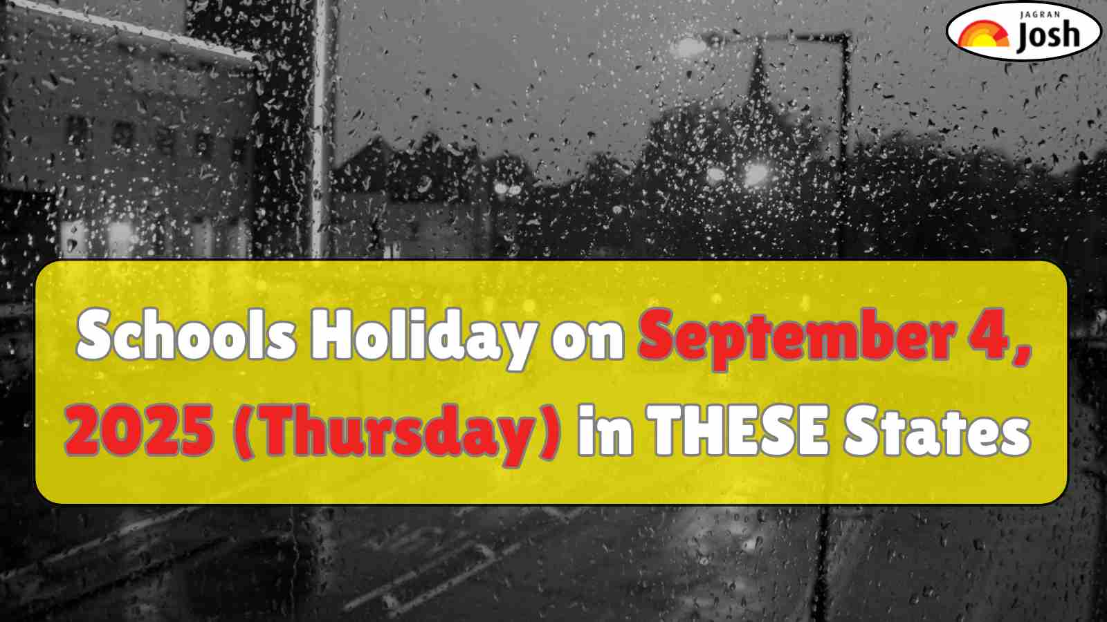 School Holiday on 4 September 2025 (Thursday) - School Closed due to Rain and Regional Festivals