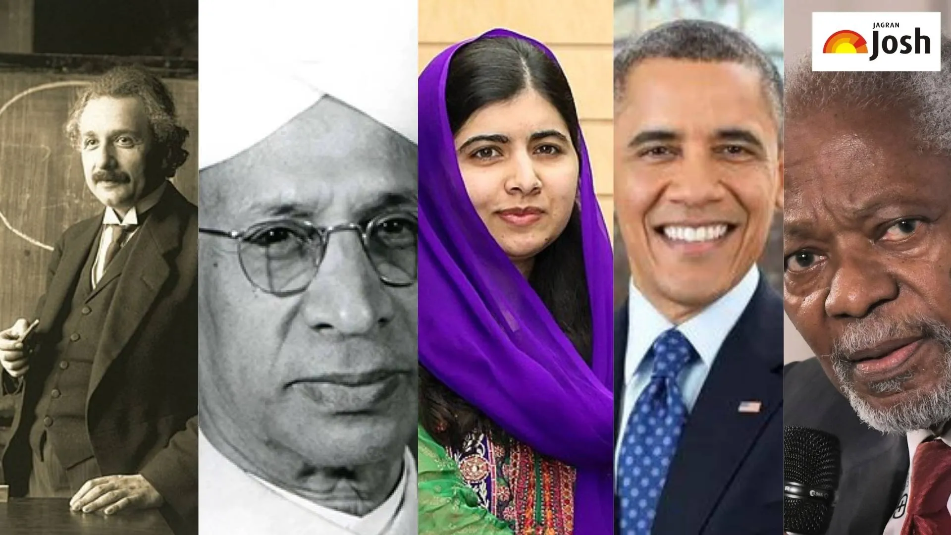 Teacher's Day 2025: Top 5 International Speeches on Education (Picture above features Albert Einstein, Dr. Sarvepalli Radhakrishnan, Malala Yousafzai, Barack Obama and Kofi Annan)