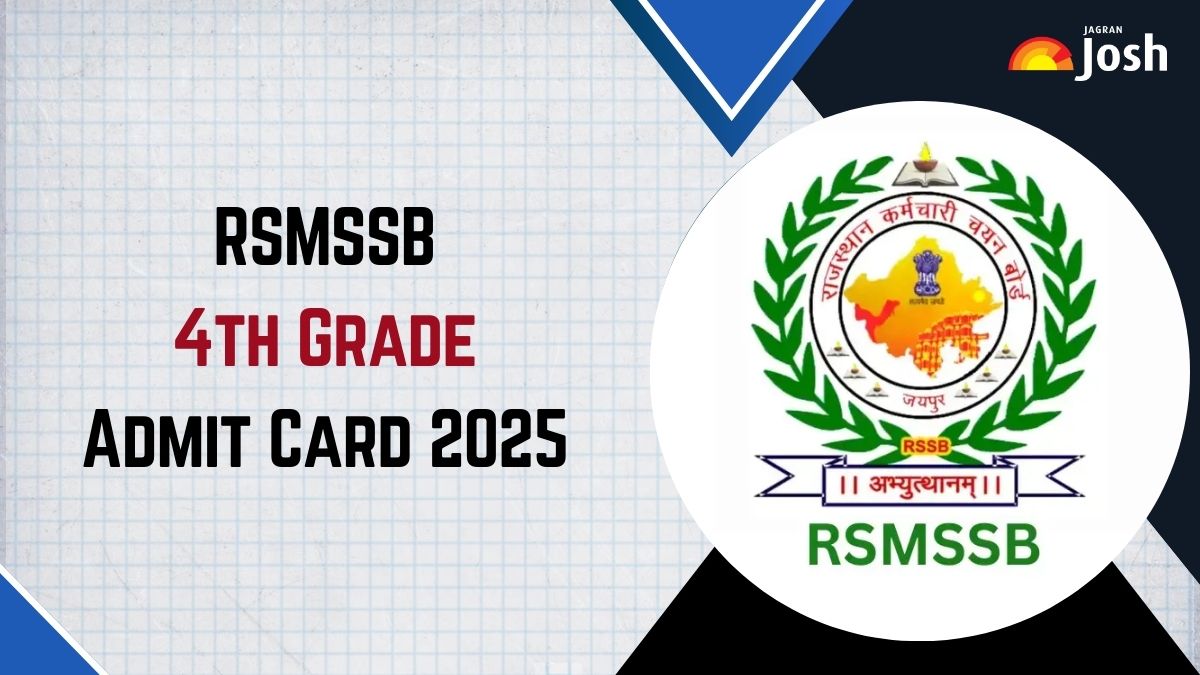 RSMSSB 4th Grade Admit Card 2025: राजस्थान ग्रेड 4 एडमिट कार्ड rssb.rajasthan.gov.in पर जल्द, यहां मिलेगा हॉल टिकट लिंक