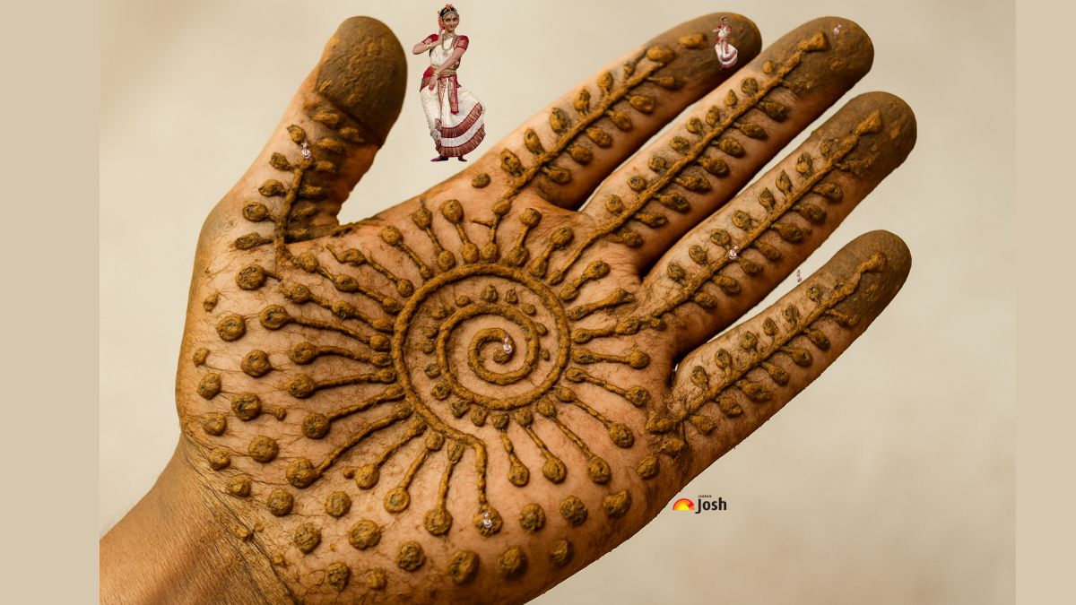 Only 1% Geniuses with Hawk-Eye Vision Can Count the Number of Dancing Girls on the Henna Design Palm Natural Artwork Optical Illusion