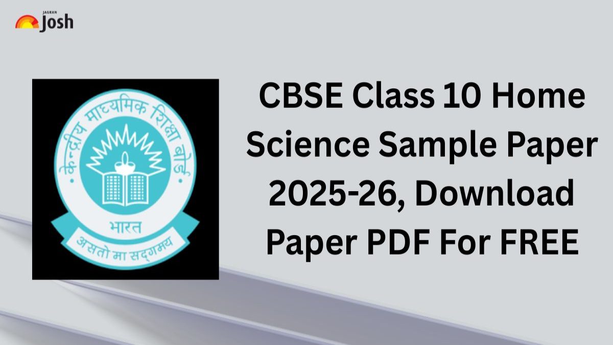 CBSE Class 10 Home Science Sample Paper 2025-26, Download Model Paper PDF For FREE