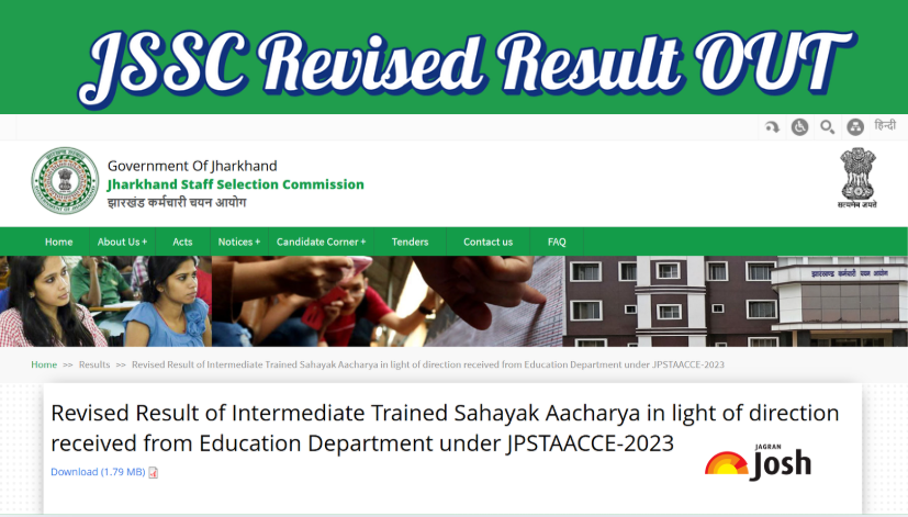 JSSC Vacancy 2025: JSSC Teachers Revised Result 2025 Out at jssc.jharkhand.gov.in, Check Merit List PDF Here