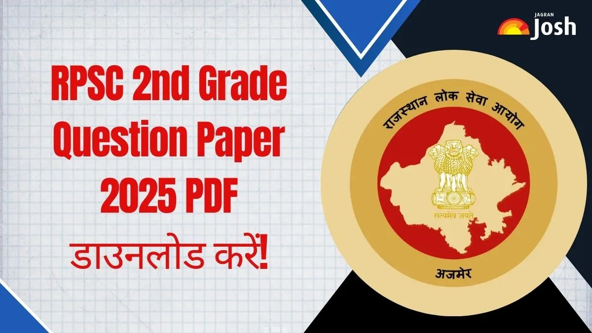 RPSC 2nd Grade Question Paper 2025 PDF Download