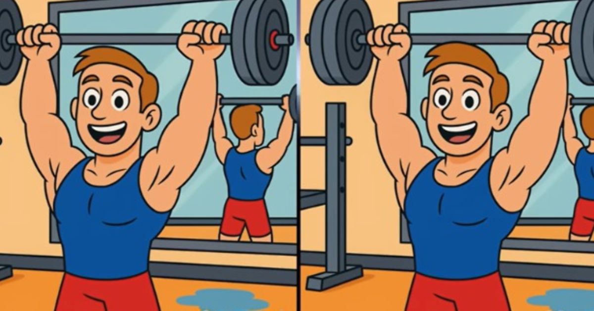 Spot the 3 Differences in Man Lifting Weights Beat the 31-Second Challenge!