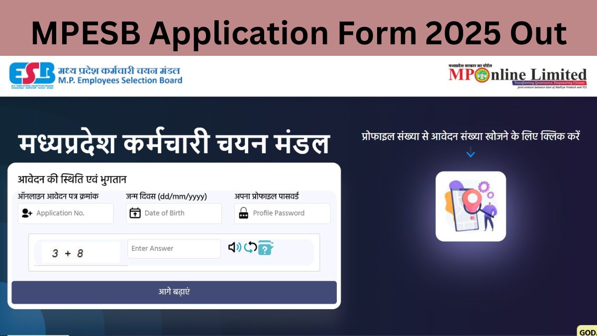 MPESB Recruitment 2025: Apply Online Begins for 339 Posts at esb.mp.gov.in, Check Official Notification, Last Date and More