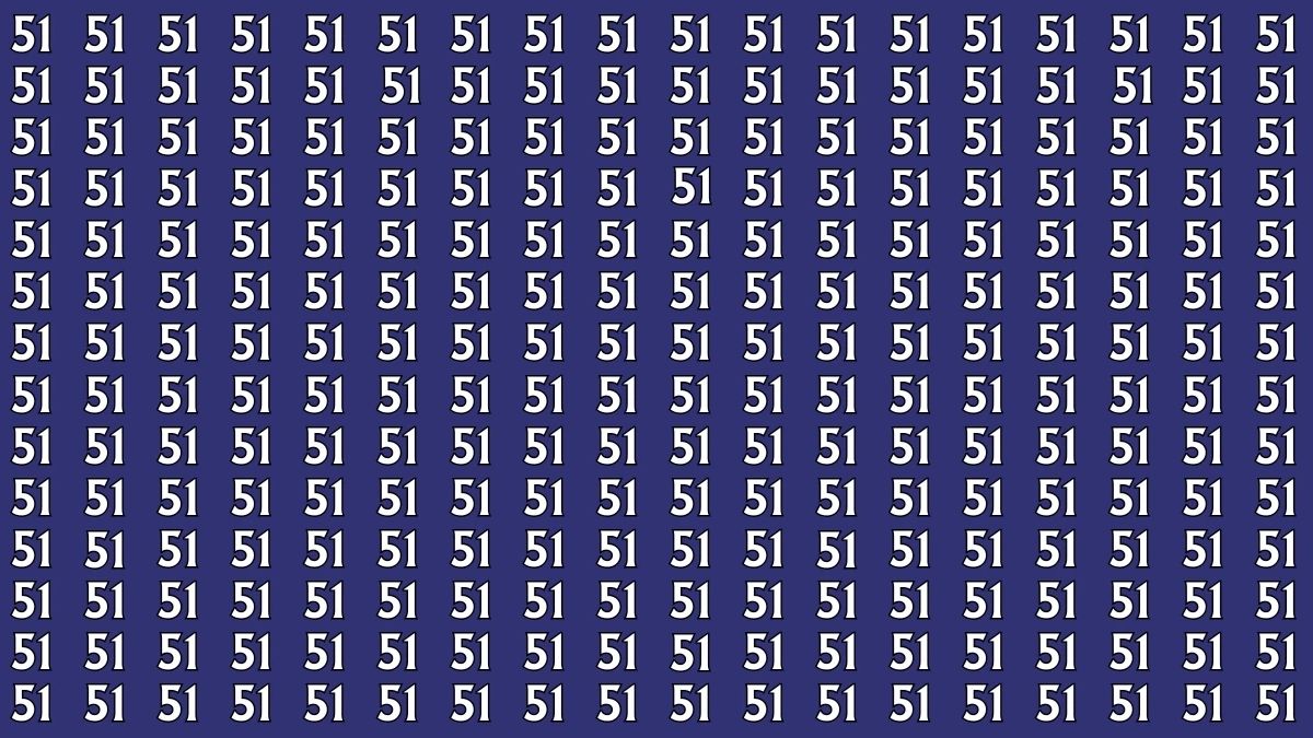 Using your Sherlock Holmes IQ Level with 20/20 Eye-Sight to find out the Inverted “15” and “13” in this “51” Repeating Unintelligible Brain Teaser Series