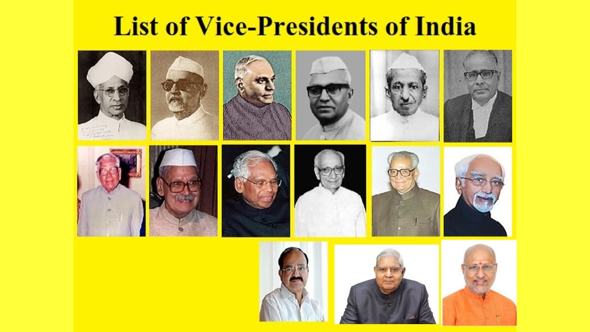 List of Vice-Presidents of India and their Term of Office [Updated 2025]