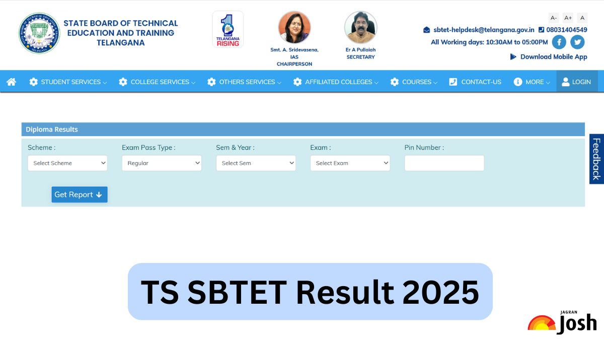 TS SBTET Result 2025 OUT at sbtet.telangana.gov.in; Direct Link to Download Diploma Semester Marksheet