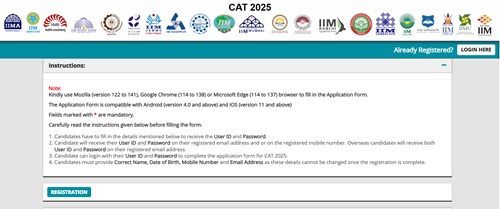 CAT 2025 Registration Application Close in 3 Days, Apply at iimcat.ac.in