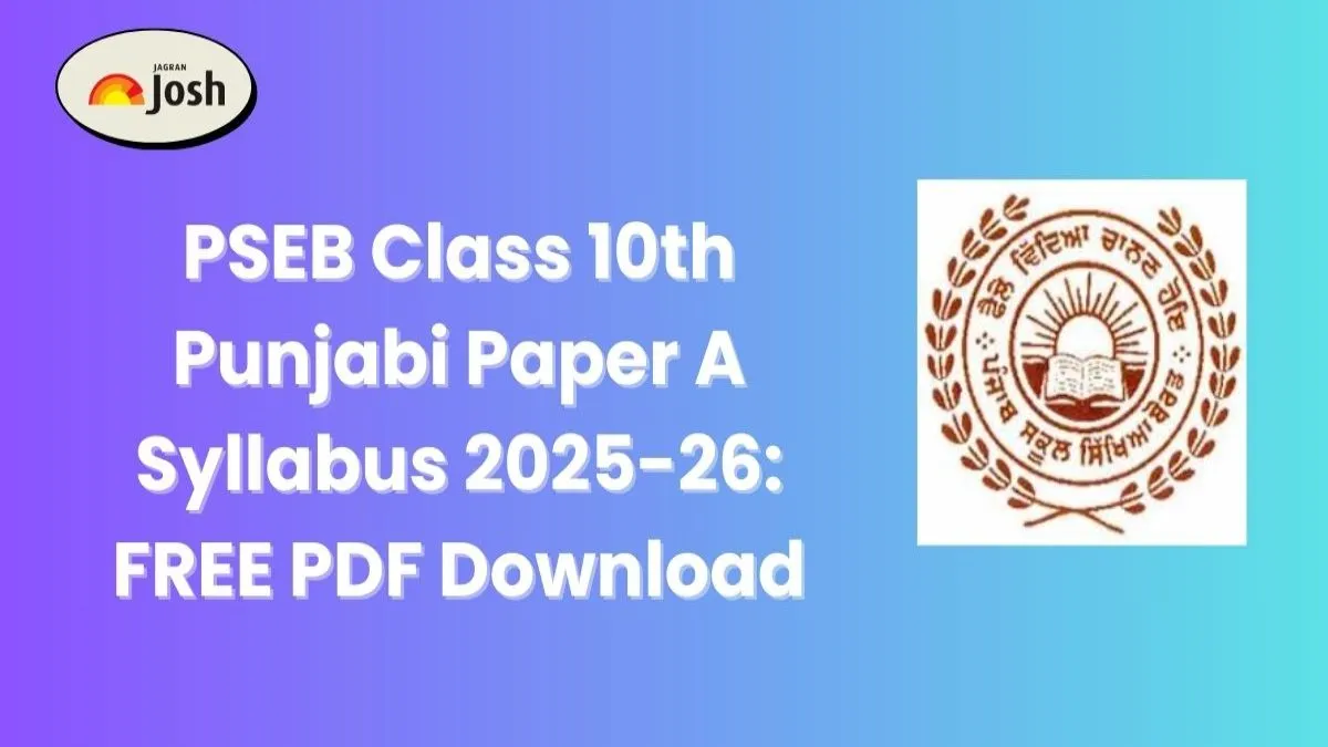 PSEB Class 10th Punjabi Paper A Syllabus 2025-26