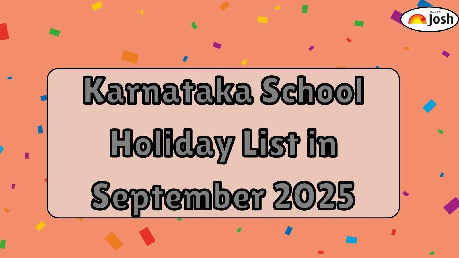 Karnataka School Holiday List in September 2025