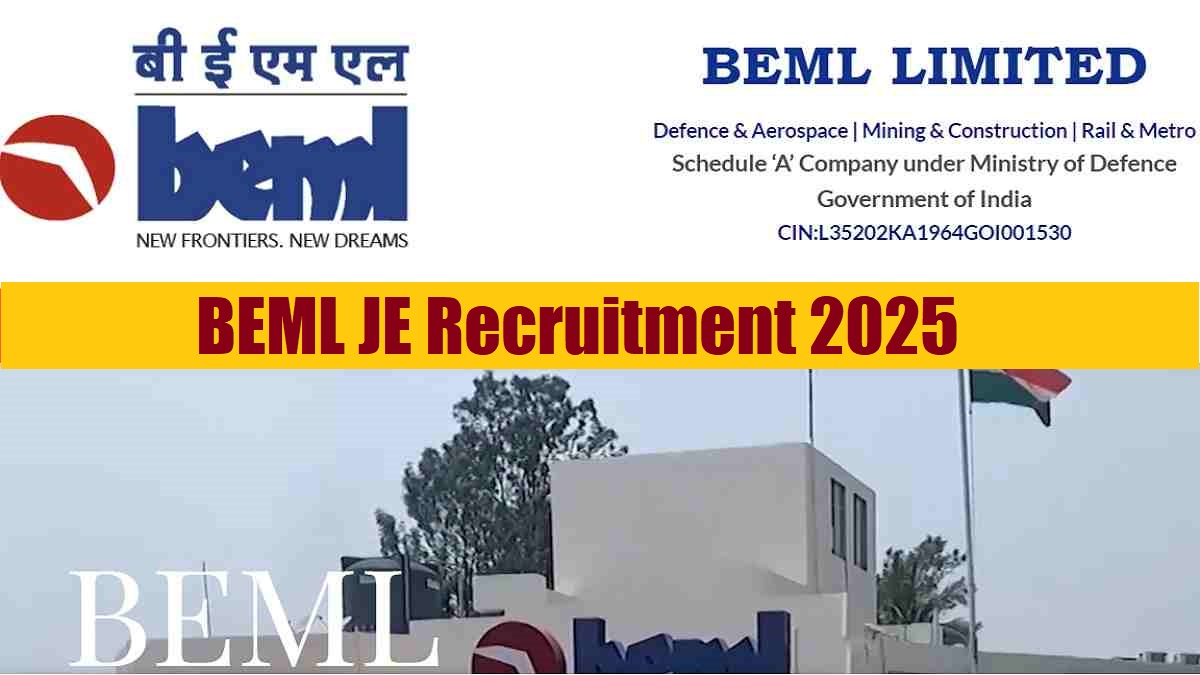 BEML Recruitment 2025 Notification Released For 119 Junior Executive Posts - Apply Online Link Active on September 12
