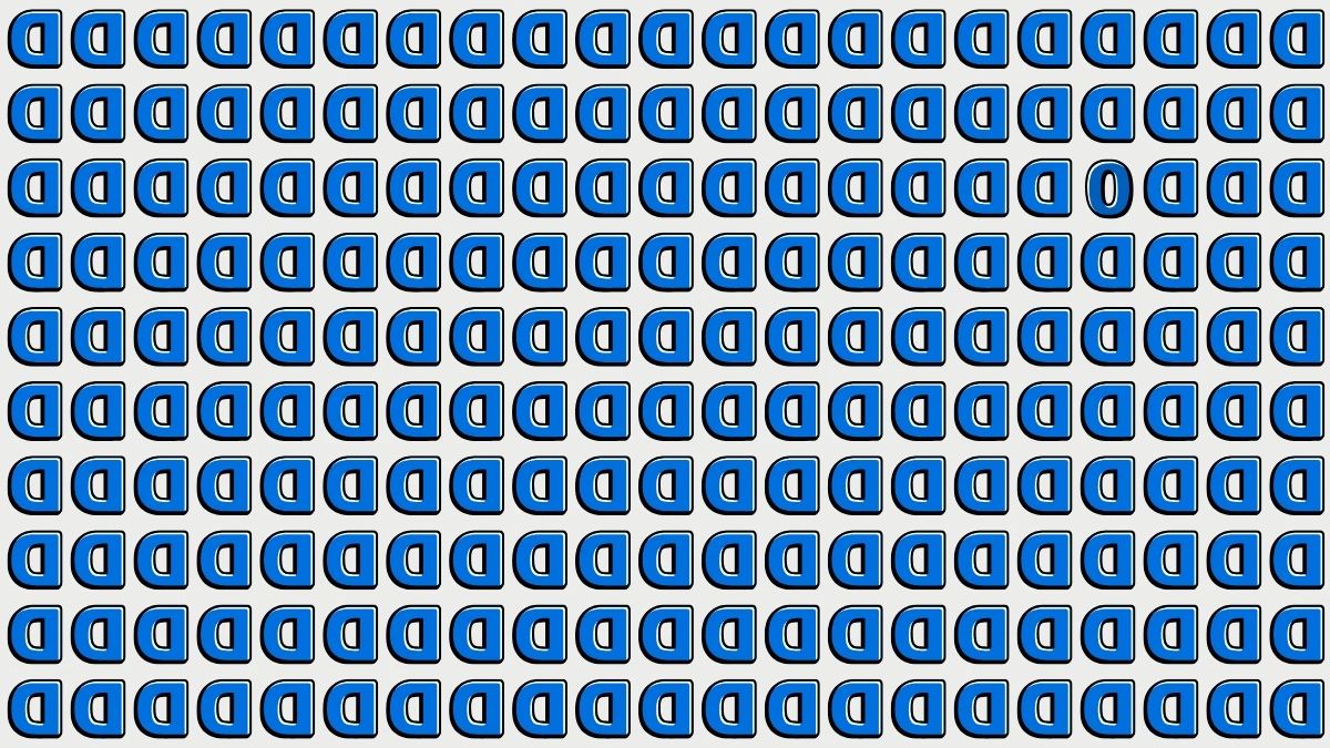 If You Have Eagle's Eyes, Spot The Zero Among Inverted D's In 5 Seconds!
