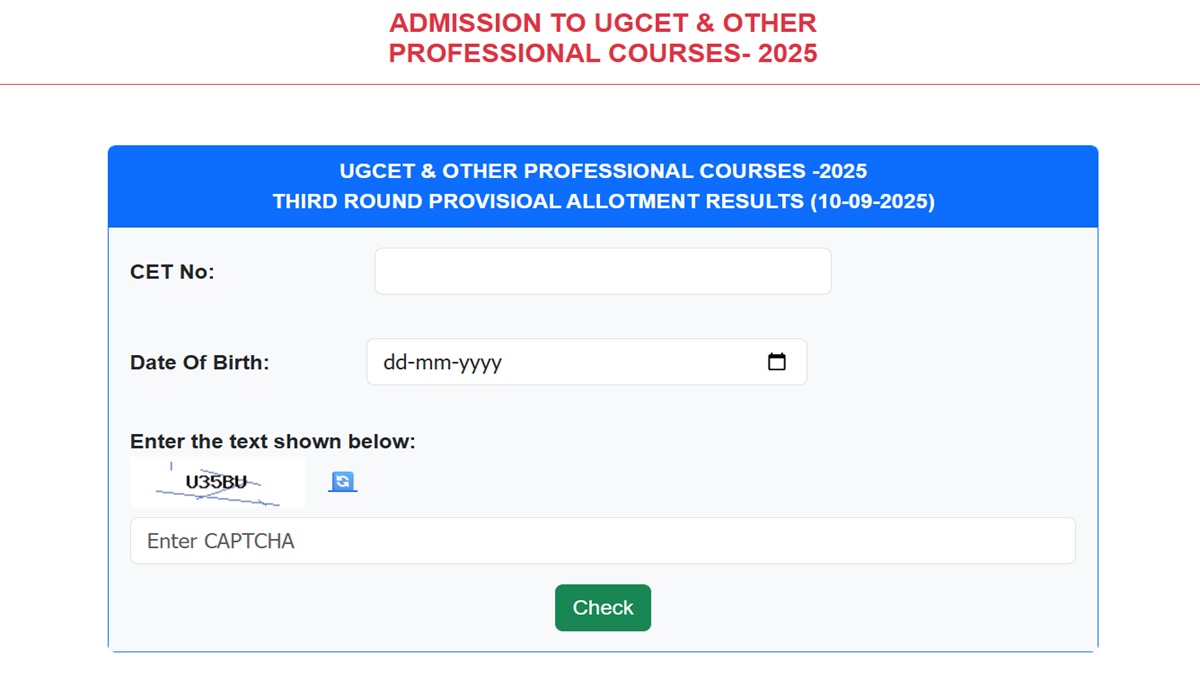 KCET 2025 Round 3 Provisional Allotment Result Out, Final List Soon at cetonline.karnataka.gov.in