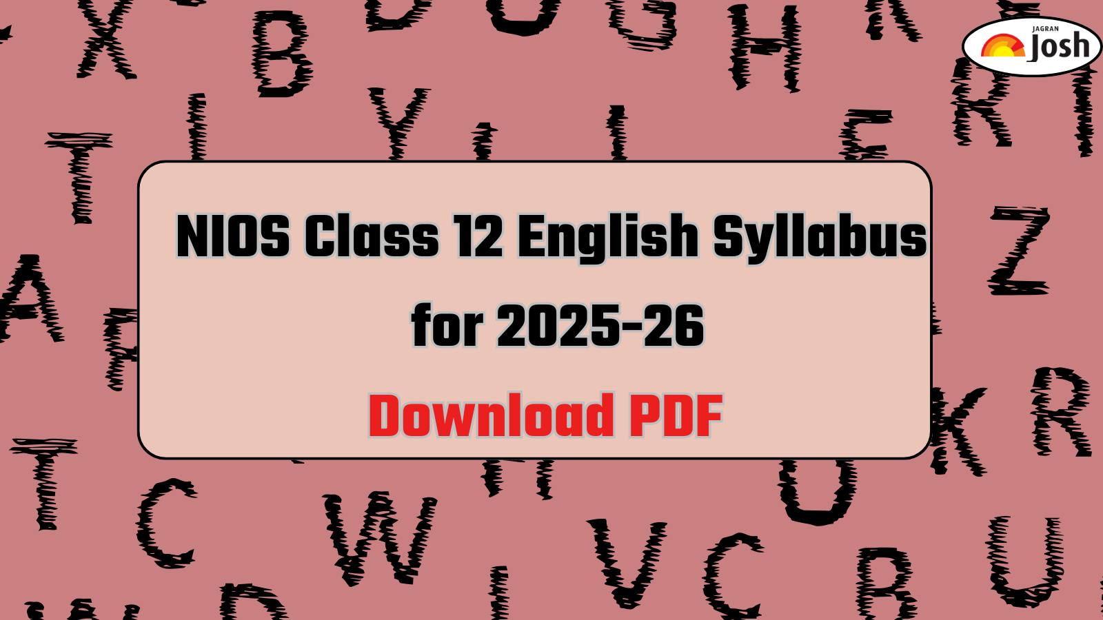 NIOS Class 12th English Syllabus for 2025-26 - Download Syllabus PDF Here